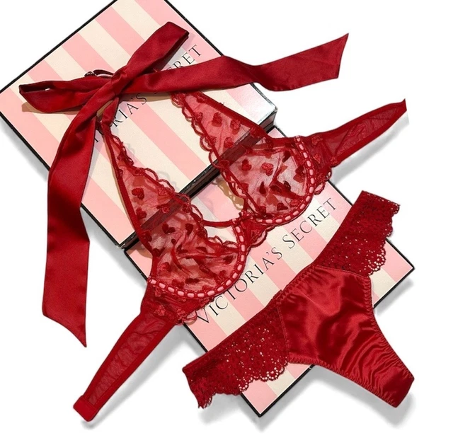 String Victoria’s Secret Dream Angels - Dentelle Florale Beige, Taille L, Neuf Avec étiquette