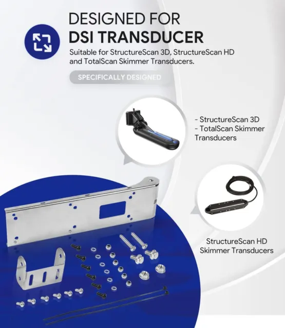 For 3D HD StructureScan and TotalScan Transducers Bracket 000-12603-001 3