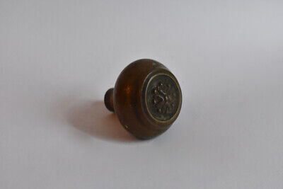 Cast Brass or Bronze Door Knob Concentric Circles Antique Salvage Shifter Old