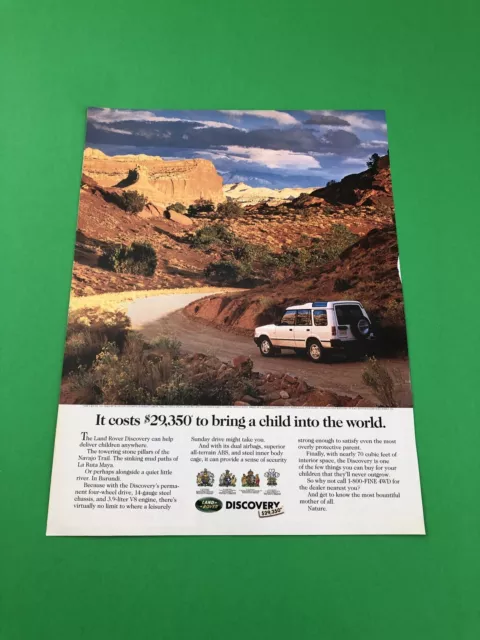 1994 1995 1996 Land Rover Discovery Original Print Ad Advertisement B17