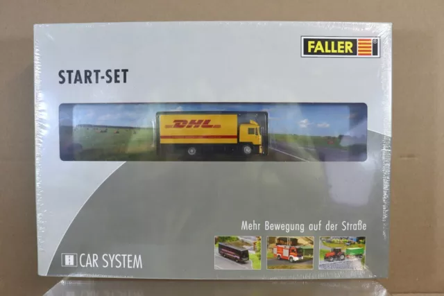 FALLER 161607 CAR SYSTEM HO SCALE ELECTRIC DHL LORRY START SET od