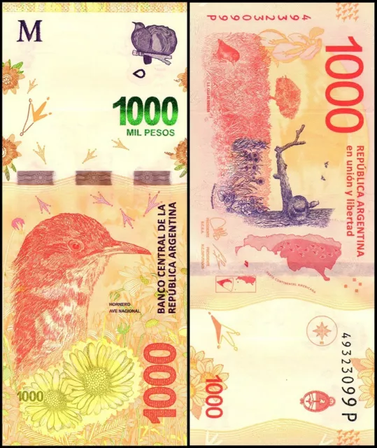 Argentina 1000 Pesos, 2017 ND, P-366a.4, UNC