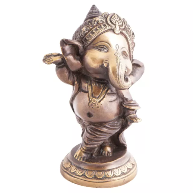 Baby Ganesha Figur Aus Messing, 12,5 Cm Messing von Berk