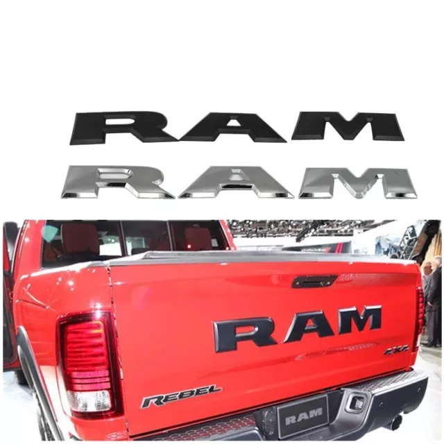For RAM 1PCS Stemmi ed elementi ornamentali Rear Logo Badge Pickup truck