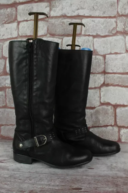 Bottes IKKS cuir noir T 39 / UK 5.5 TRES BON ETAT