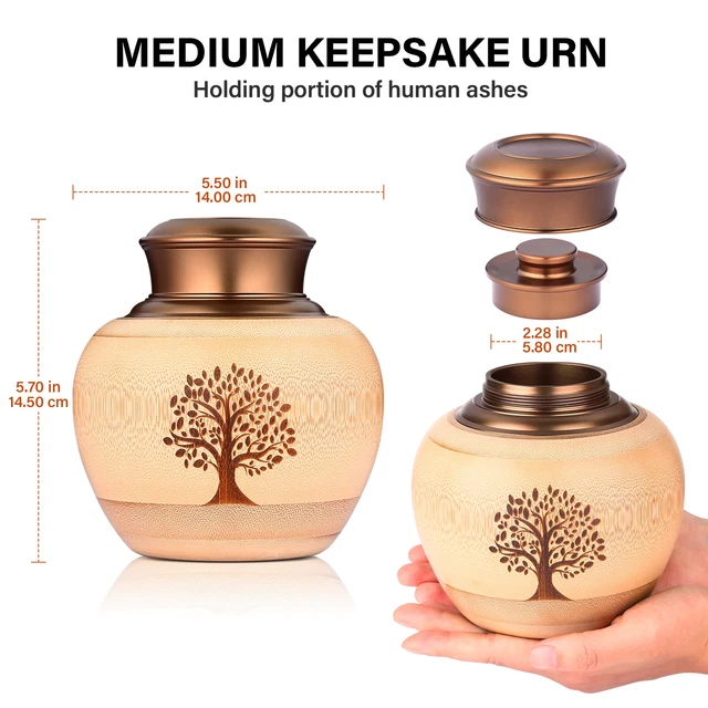 Small keepsake urn made of bamboo,small cremation urn for human pet ashes 3