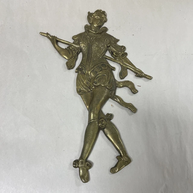 Vtg Art Deco Hardware Architectural Salvage Brass Woman Lady Part Decorative