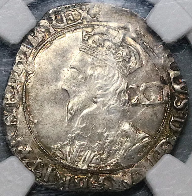 1639 NGC AU 58 Charles I Shilling Great Britain England Hammered Coin (24041001C