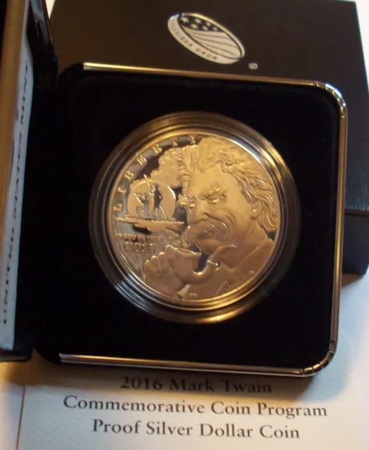2016 P Mark Twain Key Low Mintage Silver Dollar Commemorative Coin Lot Proof