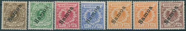 Samoa Nr. 1 - 6 ungebraucht - Nr. 5 in zwei Farben - KW € 200,00