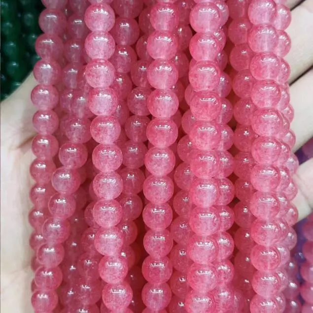 6mm Iced Strawberry Scattered Beads Round Beads