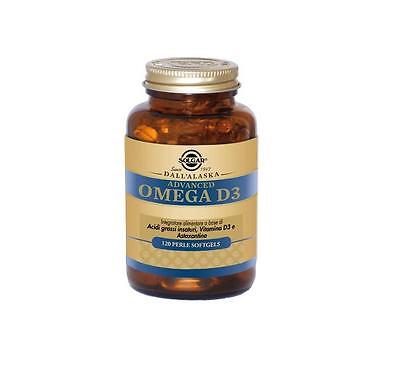 Solgar Advanced Omega D3 120perle acidi grassi insaturi Salmone dell Alaska