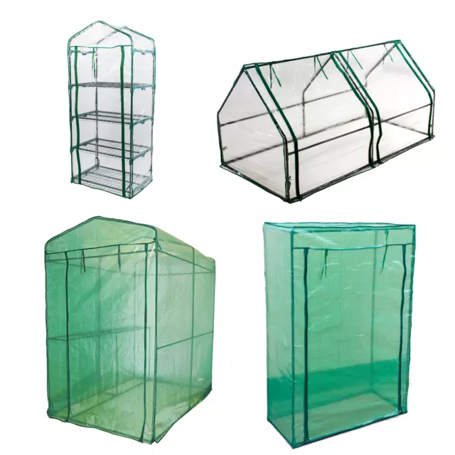 Greenhouse Waterproof Garden Growhouse Plant Shelves Polytunnel Mini Walk In