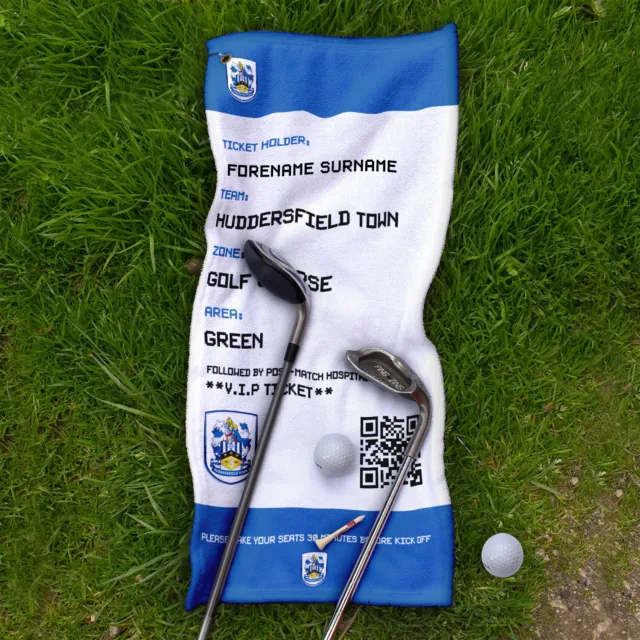 Huddersfield Town FC Ticket - Offiziell lizenziertes personalisiertes Golftuch