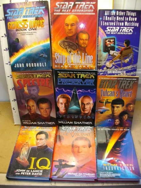 STAR TREK COLECCION DE 9 LIBROS TAPA DURA EDICION en INGLES