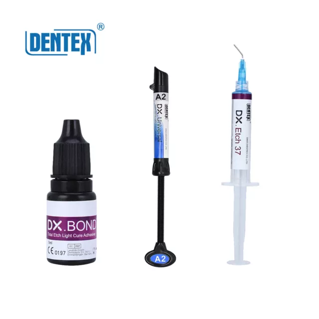 DX Dental Light Cure Universal Composite Resin A2/Etching Gel /Bonding Adhesive