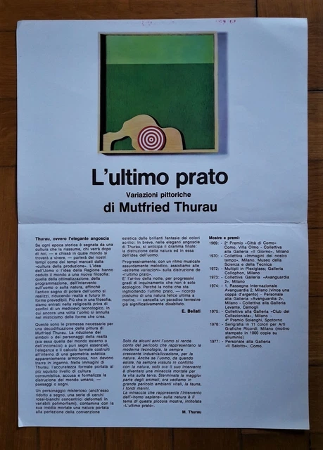 Manifesto 313°mostra L'ultimo prato di Mutfried Thurau.