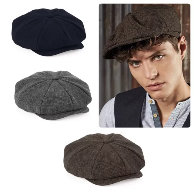 Beechfield Heritage Baker Boy Cap CB628 Schirmmütze gefüttert Winter 2 Größen