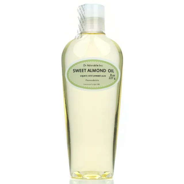 Organic Sweet Almond Carrier Oil Cold Pressed 2 Oz 4 Oz 8 Oz 12 Oz -Up To  7 Lb
