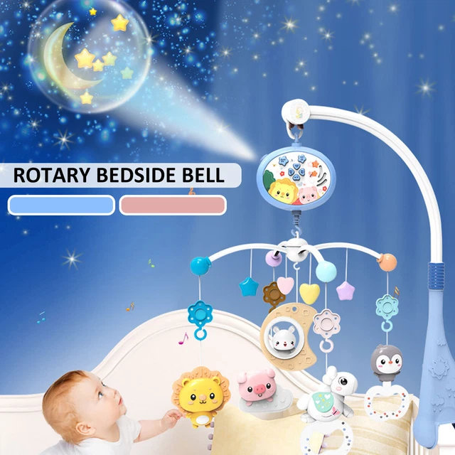Baby Musical Crib Mobile with Projector and Night Light Hanging Rotating guncT