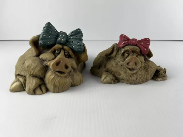 Frumps Pigs Lot 2 "Princess" & "Trish & Tip" Collectible Cuties