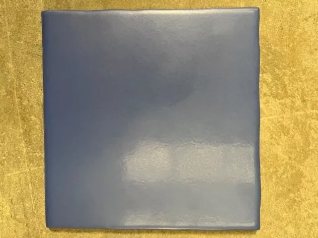 6x6 Tile Dark Sky Blue Trim Wall Border Ceramic Summitville C#375 SAMPLE PIECE