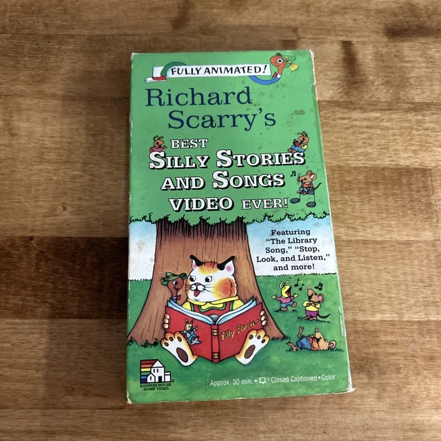RICHARD SCARRYS BEST Silly Stories And Songs VHS Tape 1994 Kids ...