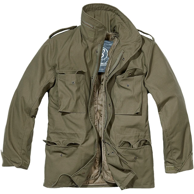 Brandit M-65 Standard Jacket – Men's Military Style Parka, Navy Blue, Removable Lining
