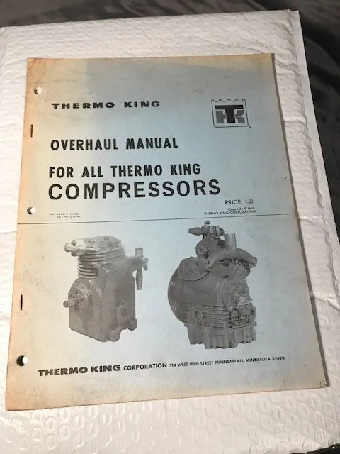 1969 Overhaul Manual for All Thermo Ding Compressors