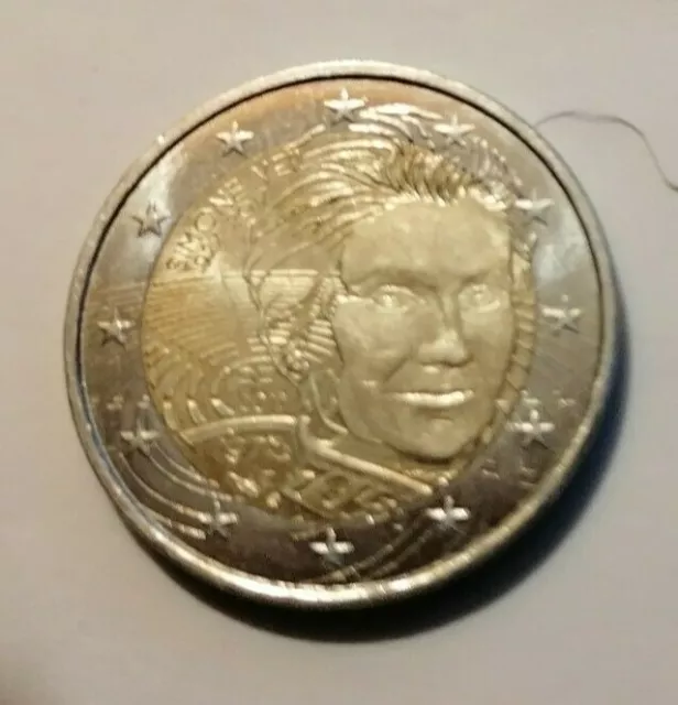 Pièce de 2 Euros Commémorative  simone veille. tres bonne état