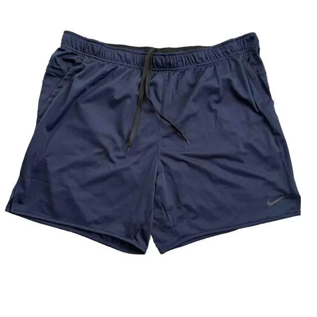 Nike Dri-Fit Men's Size XXL Obsidian Blue 7" Training Shorts With Pockets New