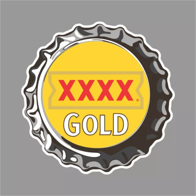 Xxxx Gold Beer Sticker For Mancave Fridge Esky Welder Etc