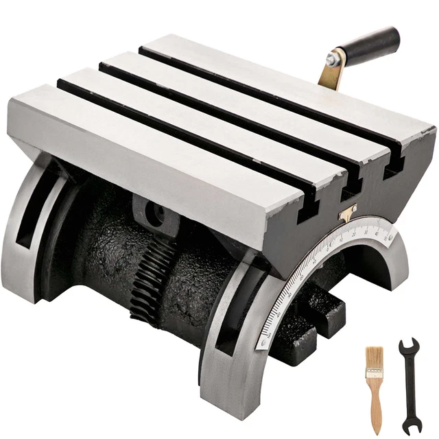Tilting Angle Milling Machine 0-90°Adjustable Swivel Angle Plate with 3 T-slots