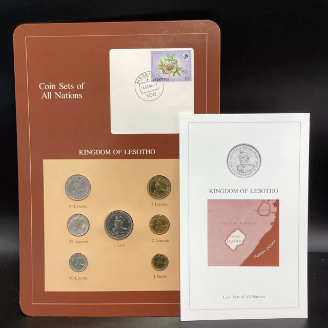 Franklin Mint Coin Sets of All Nations Collectible Kingdom of Lesotho W/Card