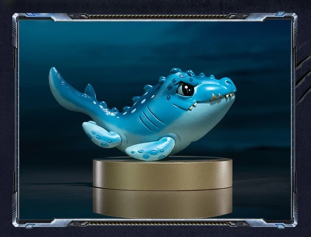 Limited Edition Pure Bronze Q version Mosasaurus Dinosaur statue kids gifts