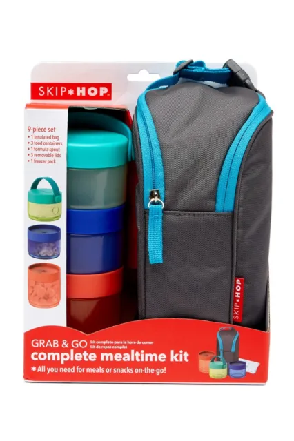 Skip Hop Grab and Go Complete Meal Time Kit 9 Piece NIB