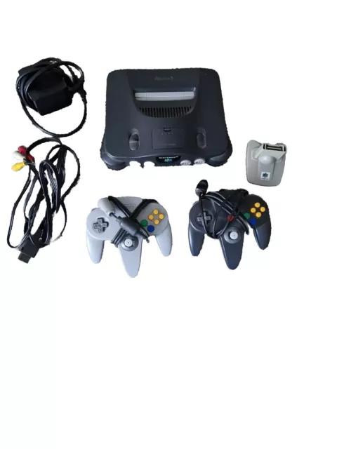 Nintendo N64 Konsole + 2 Controller + Extension Pack + Verkabelung