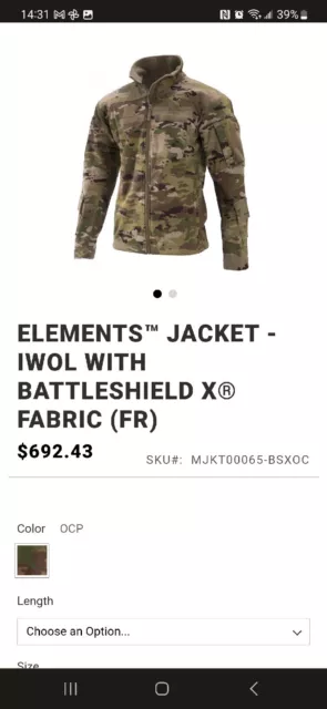 Massif Elements Jacket Free IWOL OCP Multicam FR Small