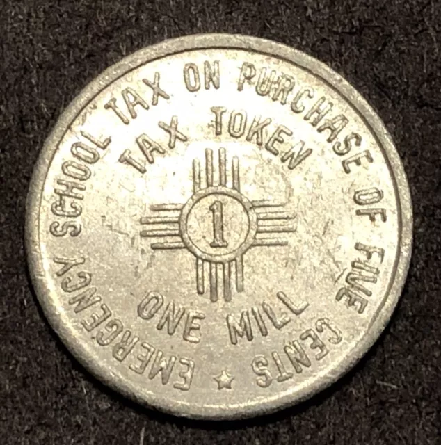 1935 New Mexico Tax Token - One Mill New Mexico Bureau Of Revenue AU 2