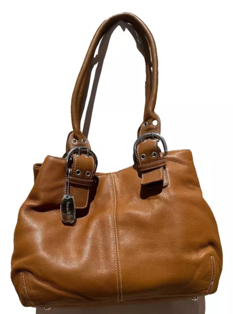 TIGNANELLO Purse Brown Leather 2 Adjustable Strap Shoulder Bag Satchel 8x12 NWT