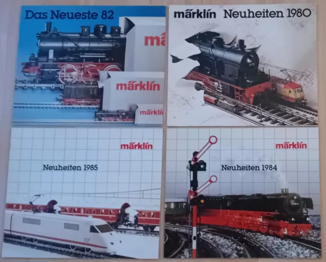 Folletos de novedades de Märklin 1980/1982/1984/1985 / folleto / catálogo / original / excelente