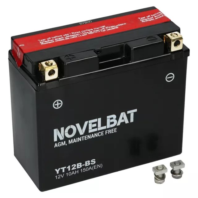 AGM Motorradbatterie YT12B-BS Novelbat - GT12B-4 FT12B-4 CT12B4 YT12-B4