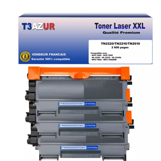 Toner Tambour compatible avec Brother TN2220 DR2200 pour Brother DCP- HL- MFC-