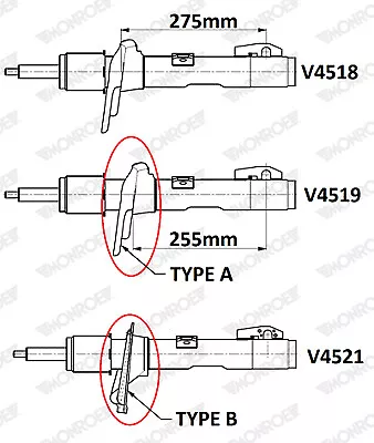 SHOCK ABSORBER FOR FORD TOURNEO/CUSTOM/V362/Bus TRANSIT/Van/V363 DRFG 2.2L 4cyl 2