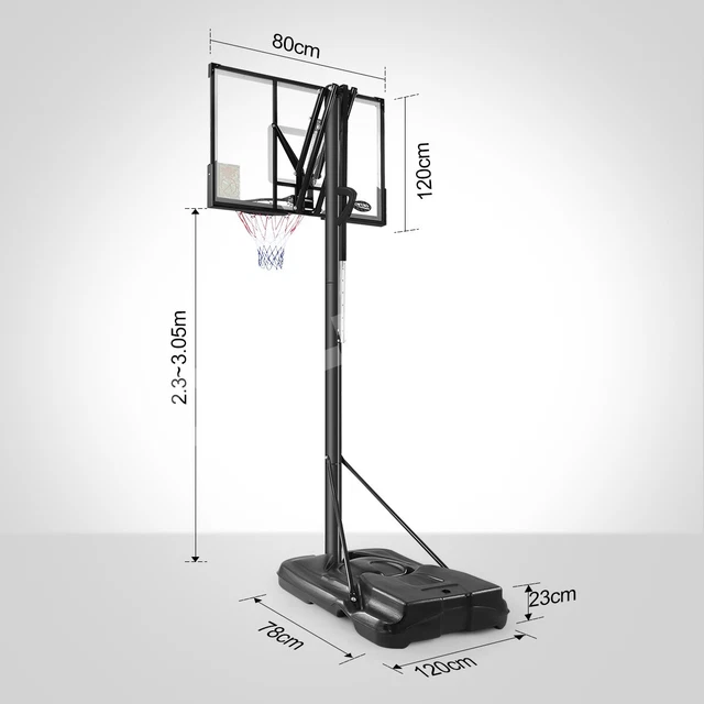 GENKI ADJUSTABLE PORTABLE Basketball Hoop Stand System Backboard Net