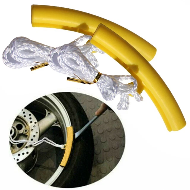 Protège-jantes Pour Démontage Pneus – Lot De 5 – Polyuréthane, 15x2,5 Cm – Pour Moto, Vélo, Auto – Jaune/Orange - 6