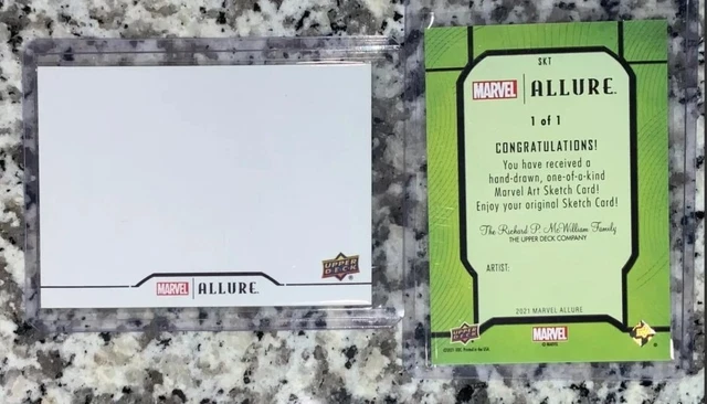 2021 Upper Deck UD Marvel Allure Blank Sketch Card Horizontal 1/1