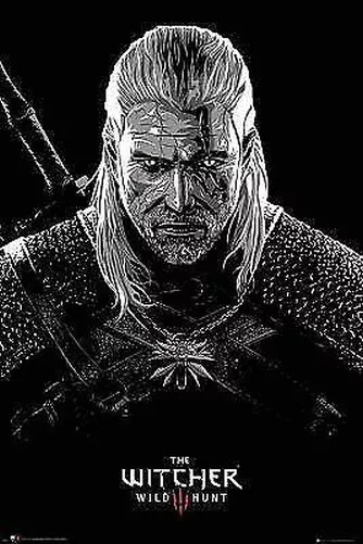 Tee Witcher - Poster Geralt Von Riva 3 Wild Hunt 61x91,5 CM