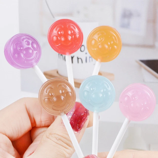 60 Pcs Lollipop Decor Scrapbooking Resin Flatback Charms Candy 3