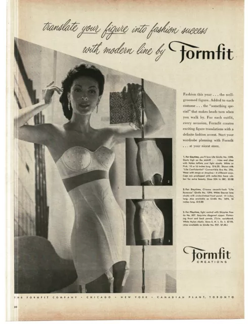 1944 Ad Vintage Formfit Life-Bra Bra Brassiere Underwear Lingerie